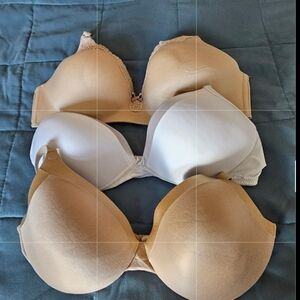 Women's Intimates Beige and White Bra Set